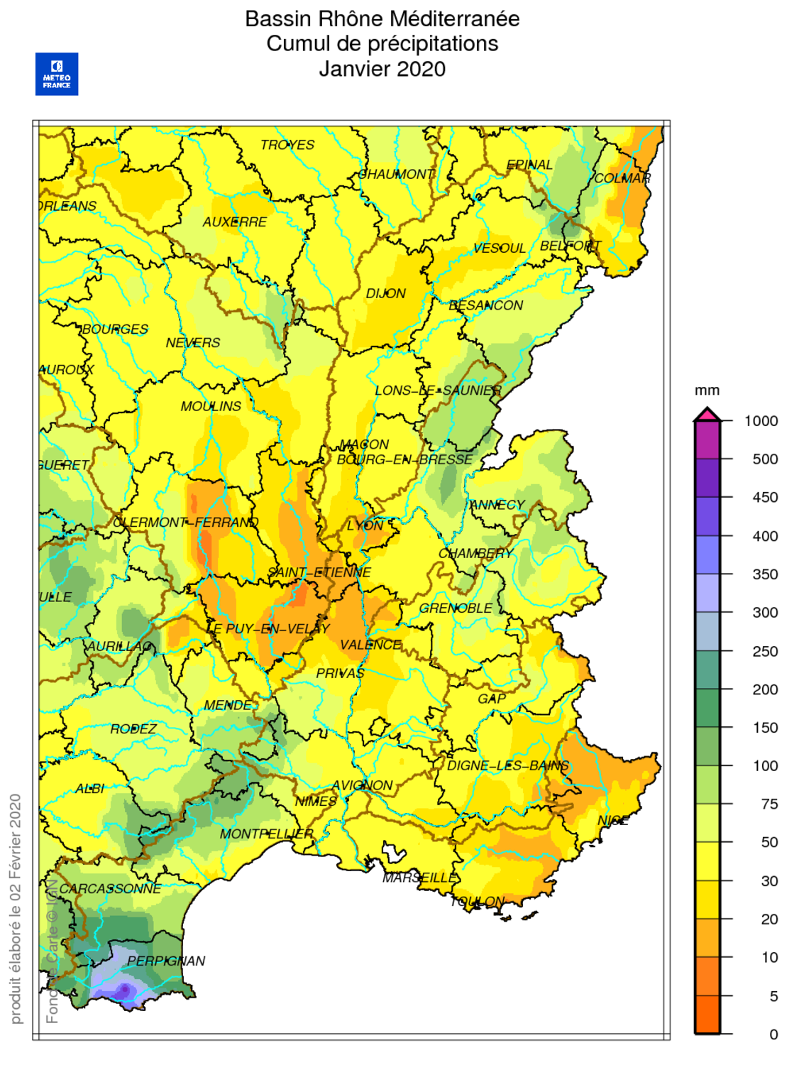 Source : METEO FRANCE Figure actu BSH février 2020