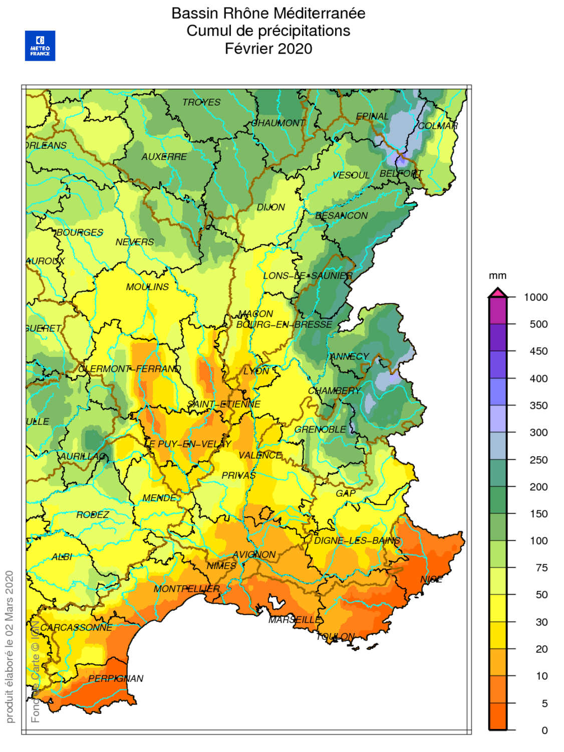 Source : METEO FRANCE Figure actu BSH mars 2020