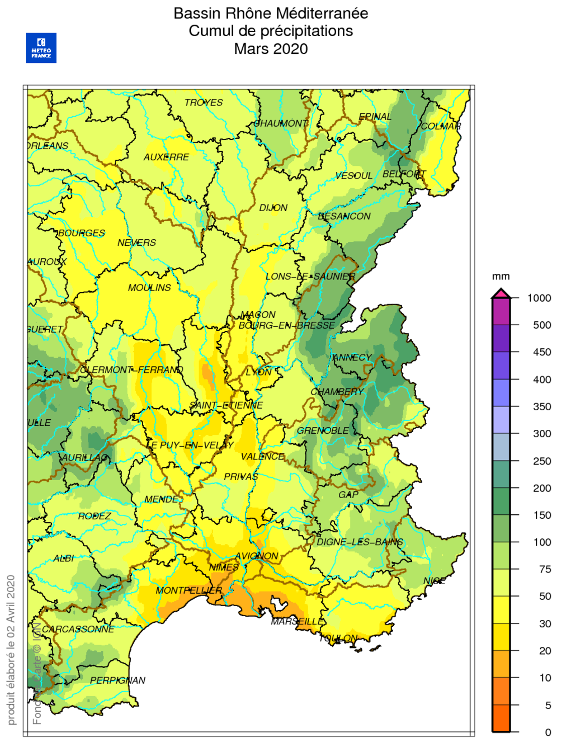 Source : METEO FRANCE Figure actu BSH avril 2020