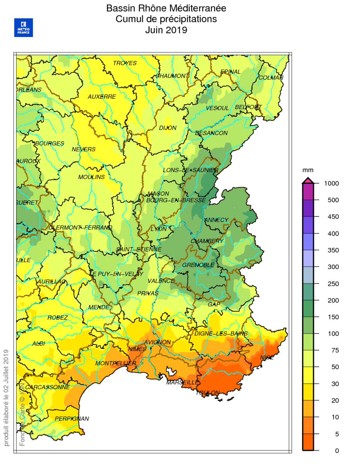 Source : METEO FRANCE Figure actu BSH juillet 2020