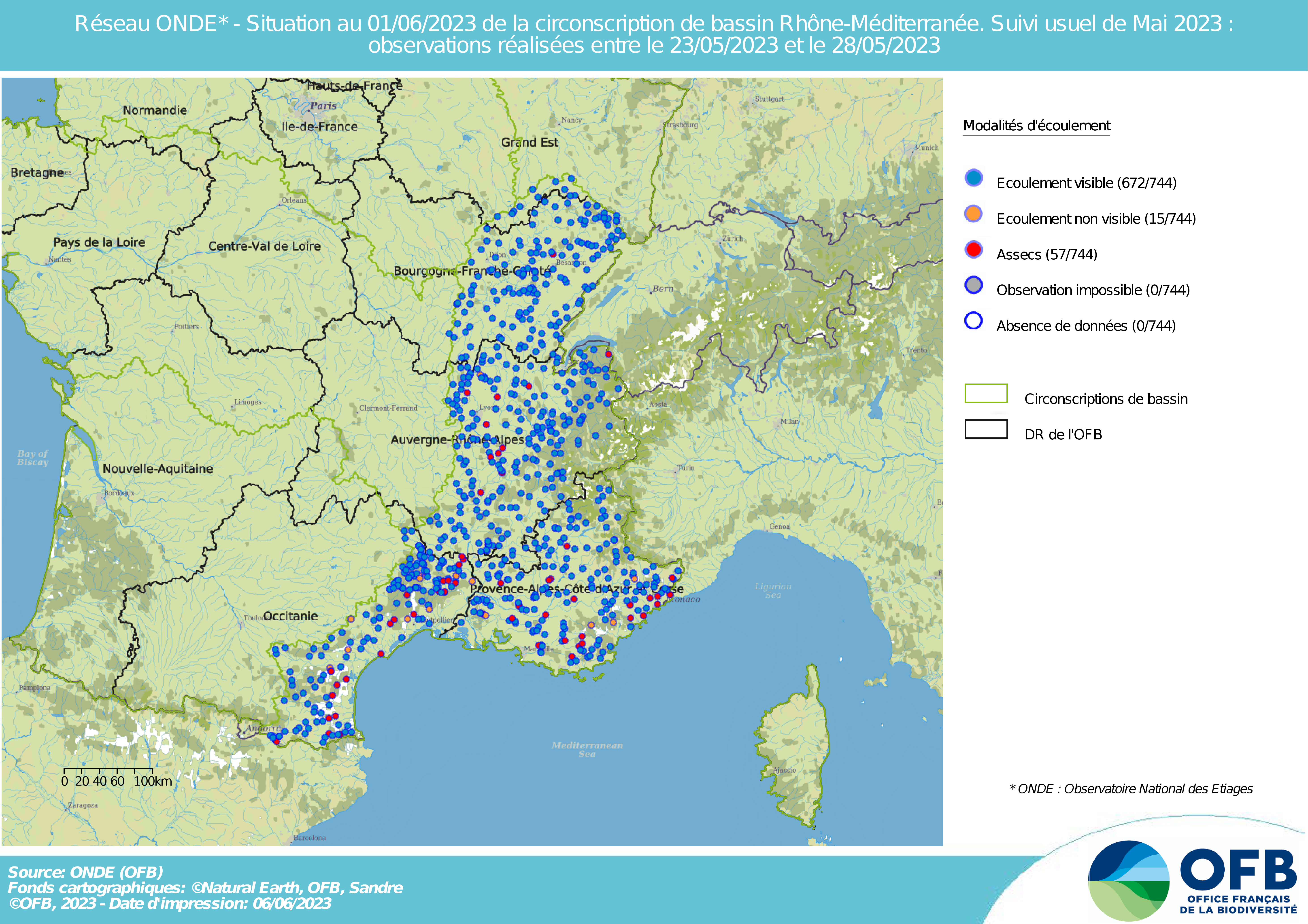 Réseau ONDE situation au 28 mai 2023