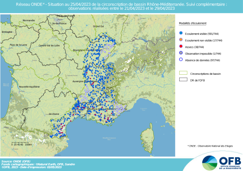 Réseau ONDE situation au 25 avril 2023