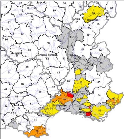 carte des restrictions eaux superficielles 1er mai 2023