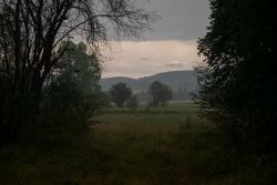 Paysage pluvieux dans le Rhône