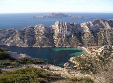 13 - Bouches-du-Rhône, cap morgiou, mer, littoral, port, bateau, calanques, falaises,